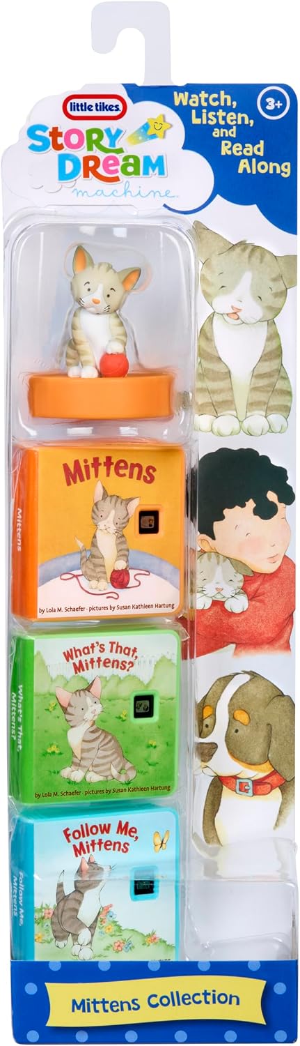 Little Tikes Story Dream Machine Harper Collins Mittens Collection, Storytime, Books, Audio Play Character, Gift and Toy for Toddlers and Kids Girls Boys Ages 3+ Years