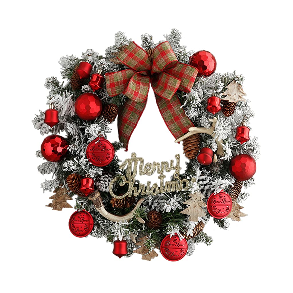 Guirlande de Noël rouge d'excellence, arc décoration et feuilles artificielles denses