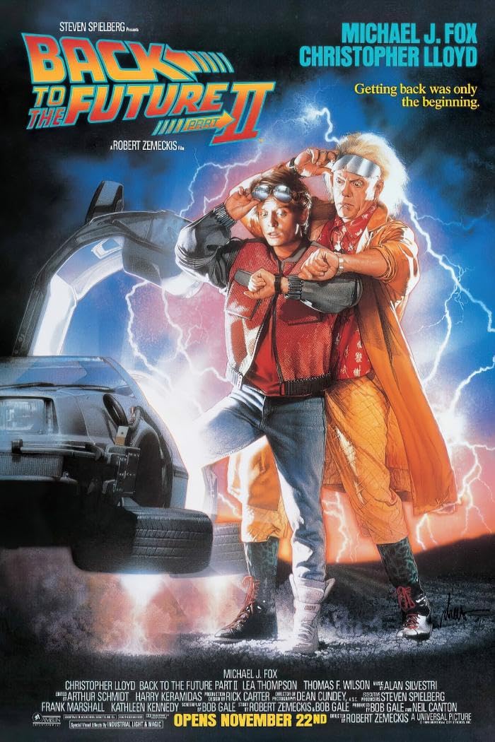 Affiche Retour vers le Futur II - Michael J. Fox et Christopher Lloyd