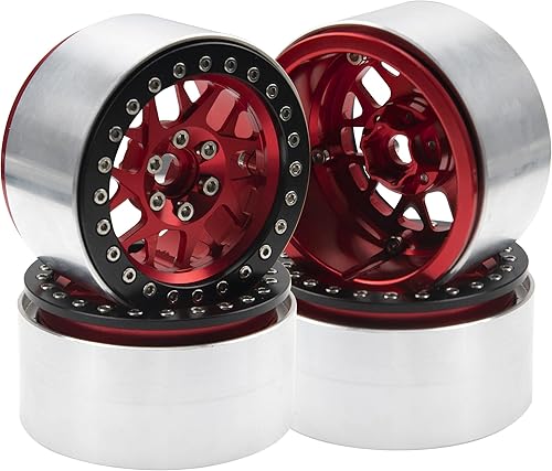 Miniatura 9 de 4Pack HIRCQOO Metal 2.2 inch Beadlock Wheel Rims 12 Hex Hubs Compatible with Axial SCX10 90046 SCX10-III Redcat Gen7 D90 Traxxas TRX4 Tamiya CC01