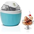Nostalgia Electric Ice Cream Maker - Old Fashioned Soft Serve Ice Cream Machine Makes Frozen Yogurt or Gelato in Minutes - Fun Kitchen Appliance - Vintage Wooden Style - Dark Wood - 4 Quart