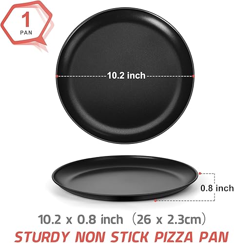 Miniatura 2 de P&P CHEF 10 Inch Pizza Pan, Non-Stick Pizza Tray, Round Baking Pan for Oven, Healthy Bakeware and Serving Plate, Stainless Steel Core & Reusable,