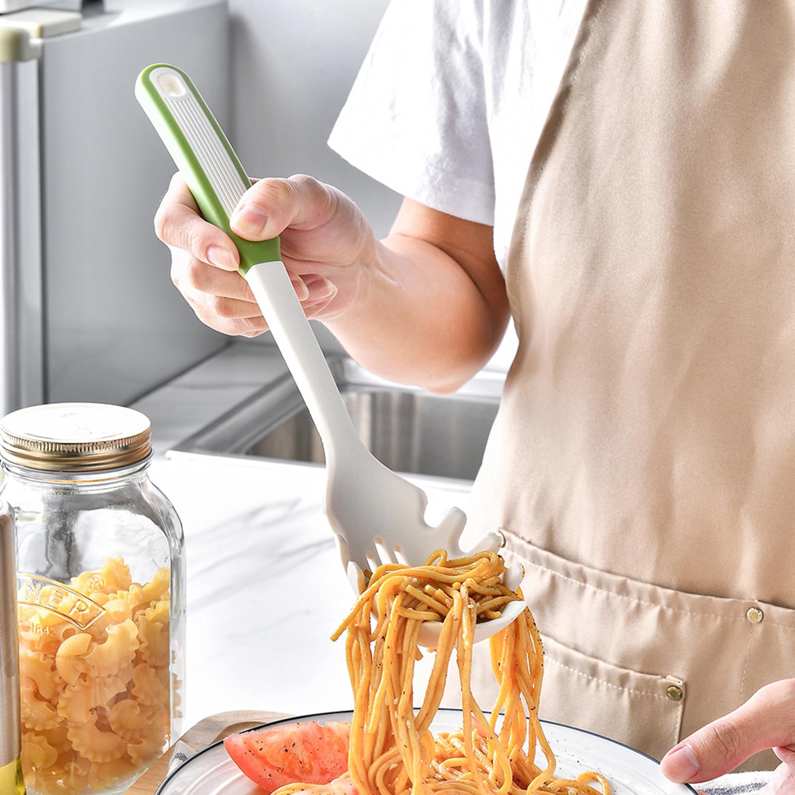 Set di Utensili da Cucina 7 Pezzi in Silicone, Strumenti da Cucina Antiaderenti Resistenti al Calore, Senza BPA Lavabili in Lavastoviglie Accessori da Cucina per Pentole