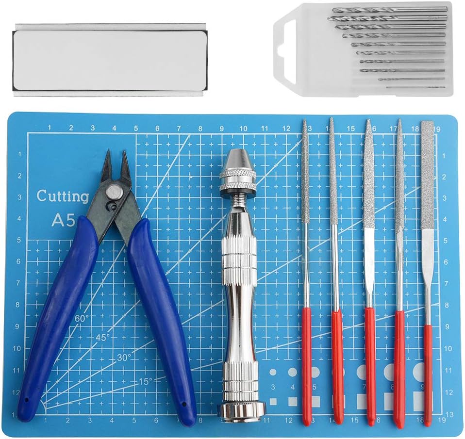XINGYHENG 50Pcs Modeler Basic Tools Craft Set Compatible with Gundam Model Tools Kit Hobby Building Tools for Model Assemble Car Model Building Repairing and Fixing DIY Craft Kit