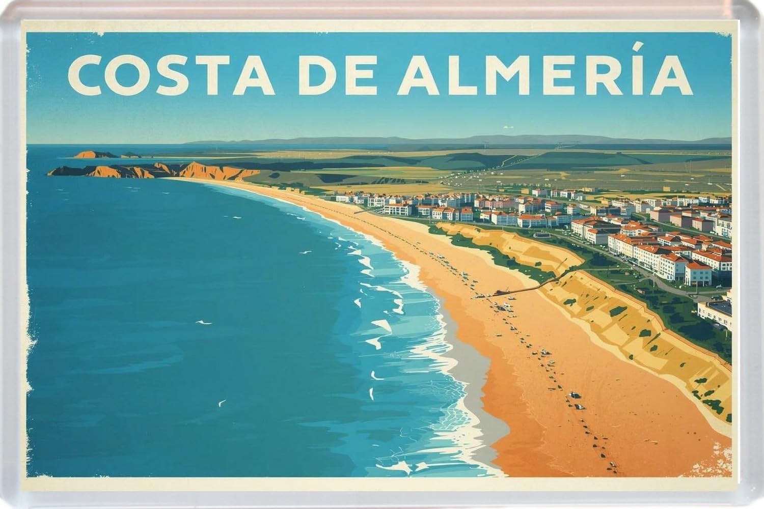 Costa de Almeria - Spain - Jumbo Artistic Fridge Magnet 96 x 67mm BBSFHM3513
