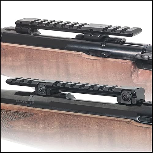 Vista 8 de Gotical Adaptador de montaje en riel Picatinny Weaver de cola de milano de 0.433 in a 0.787 in, 10 ranuras, aleación de aluminio táctica para rifle