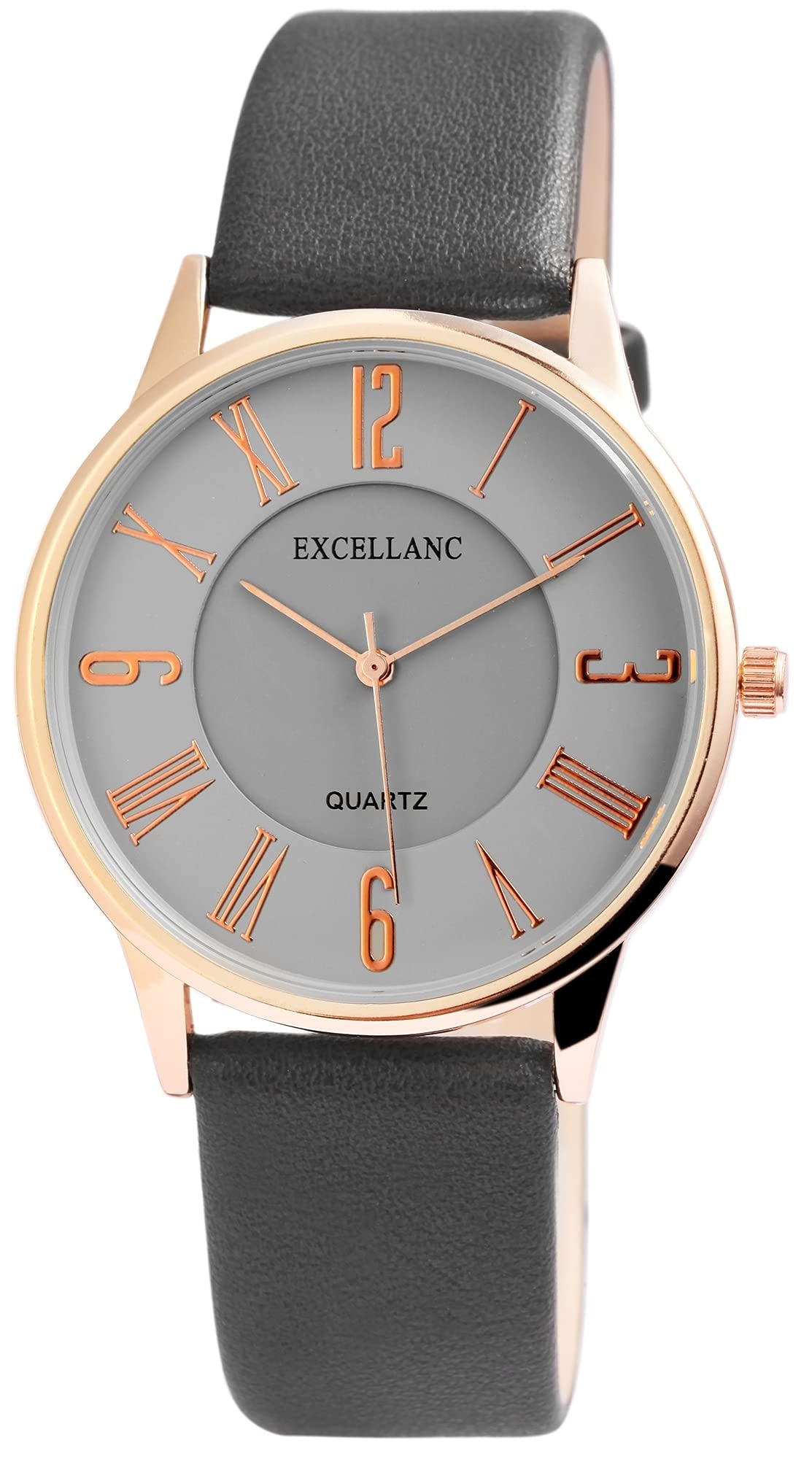 Excellanc Damen-Uhr Kunstleder Armband Quarz Analog 1900191
