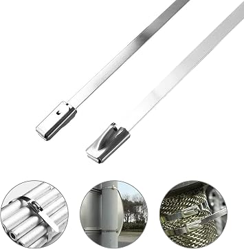 100 Pcs 20 Inch Metal Zip Tie Heavy Duty, Stainless Steel
