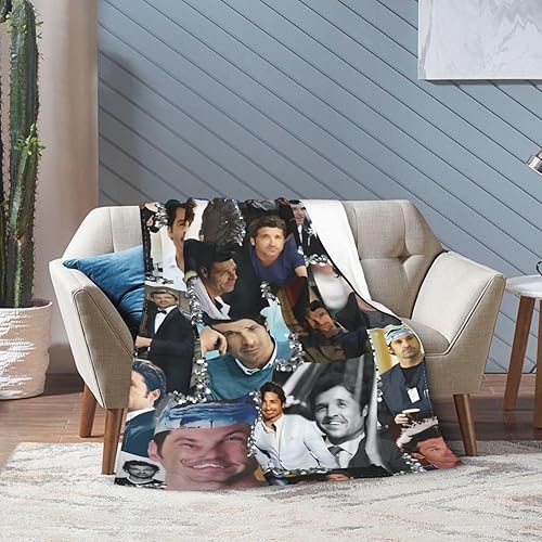 Miniatura 7 de Manta de franela suave de Patrick Dempsey como Derek Shepherd, para cama, sofá, oficina, viajes, ligera, suave, para el hogar