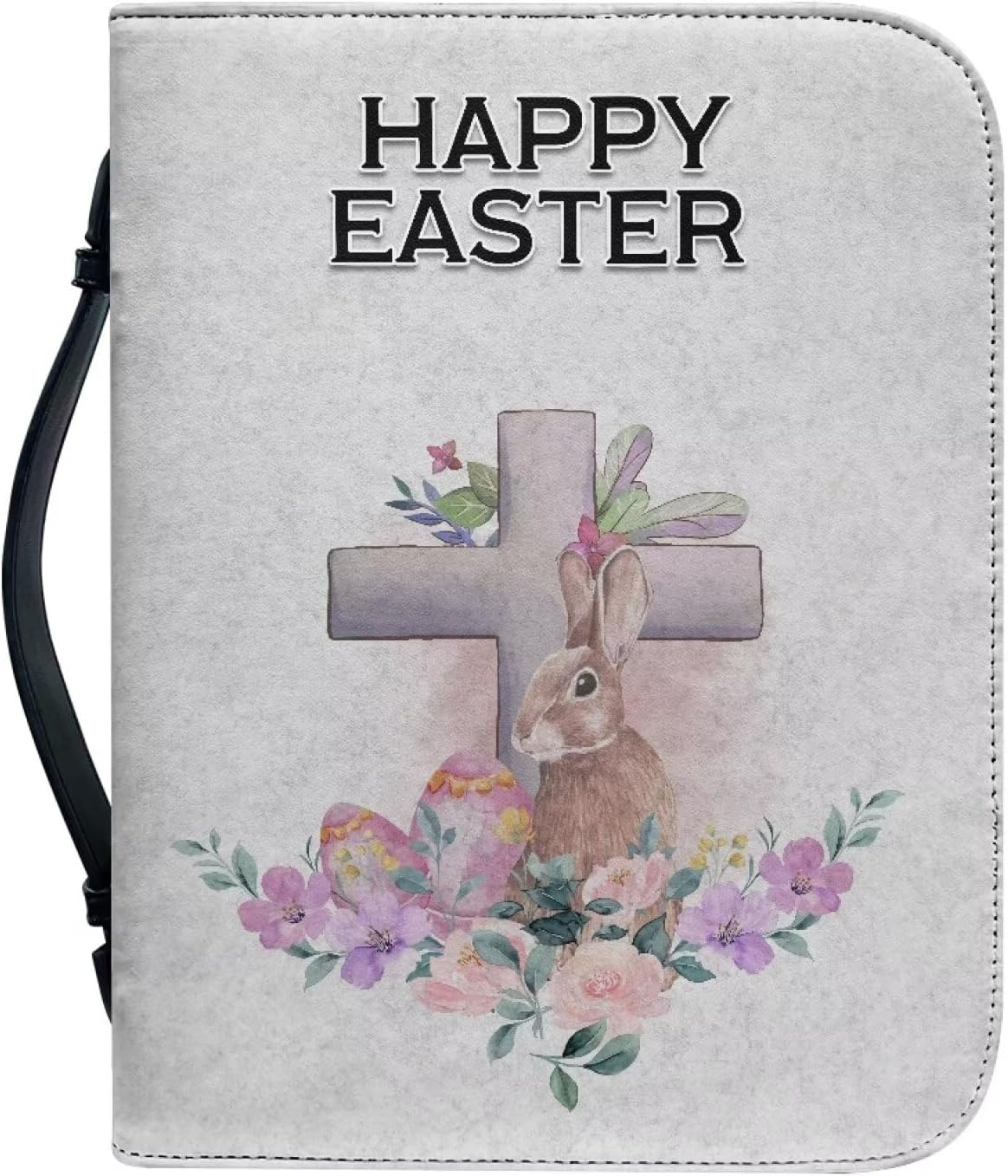 3D Horse Print Bible Cover Case for Women Girls Pu Leather Bible Tote Scripture Bag Book Protective Bible Carrying Carrier Church Religious Journaling Organizer