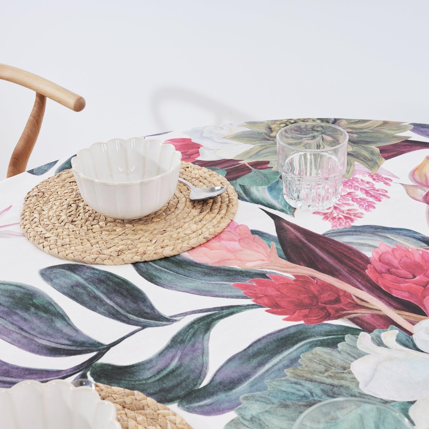 BELUM | Round Tablecloth Diameter 100 cm Stain-Resistant Resin Model: 0318-105 Fabric 100% Cotton Resinated Stain Resistant (Tact not plasticised).