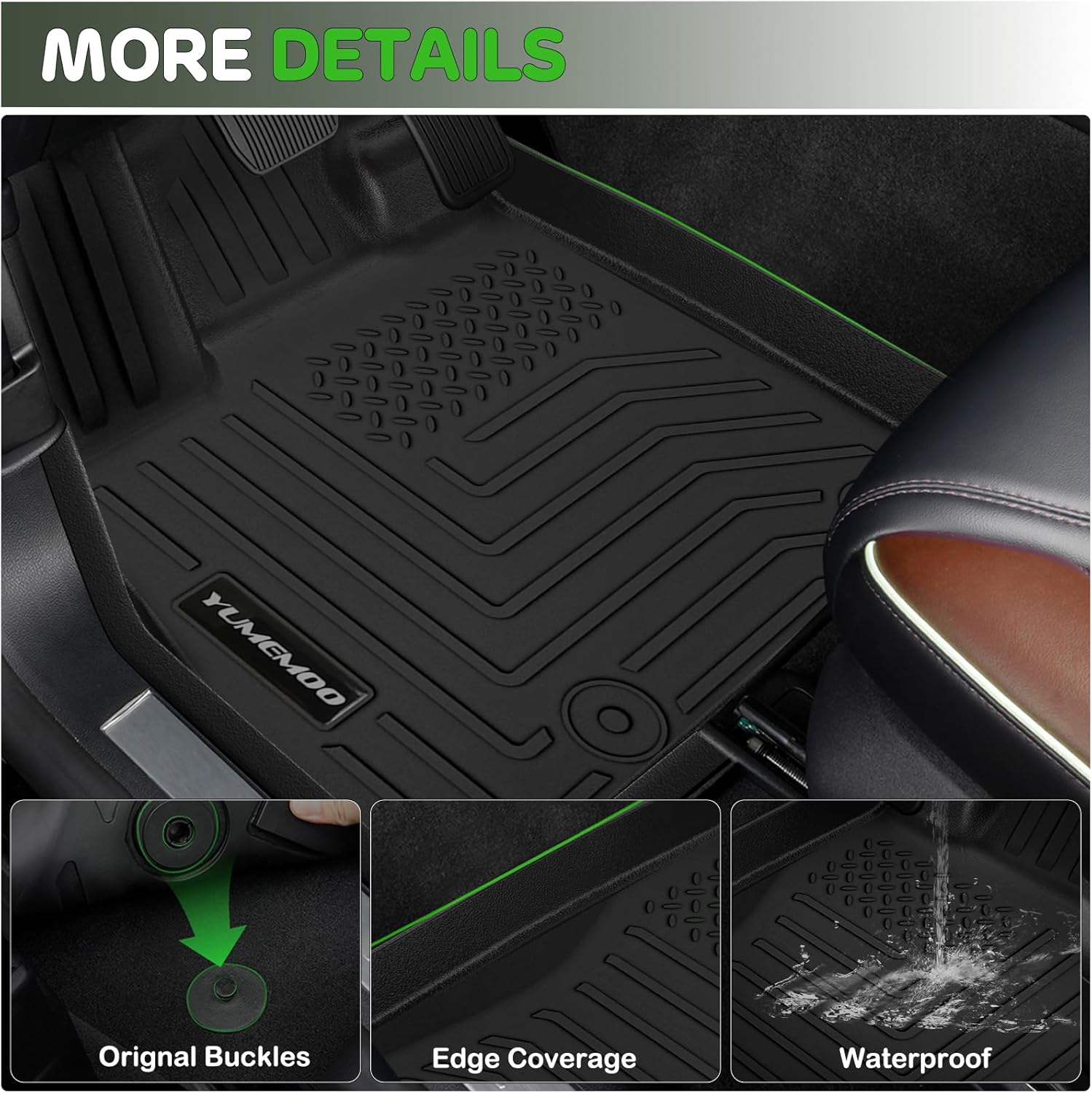 Floor Mats for 2026 Toyota RAV4 Hybrid Upgrade Trunk Mat with Backrest Mat All Weather TPE Floor Liners Fit for Toyota RAV4 Anti-Slip Full Set Car Accessories(Not for Limited with Subwoofer and PHEV)