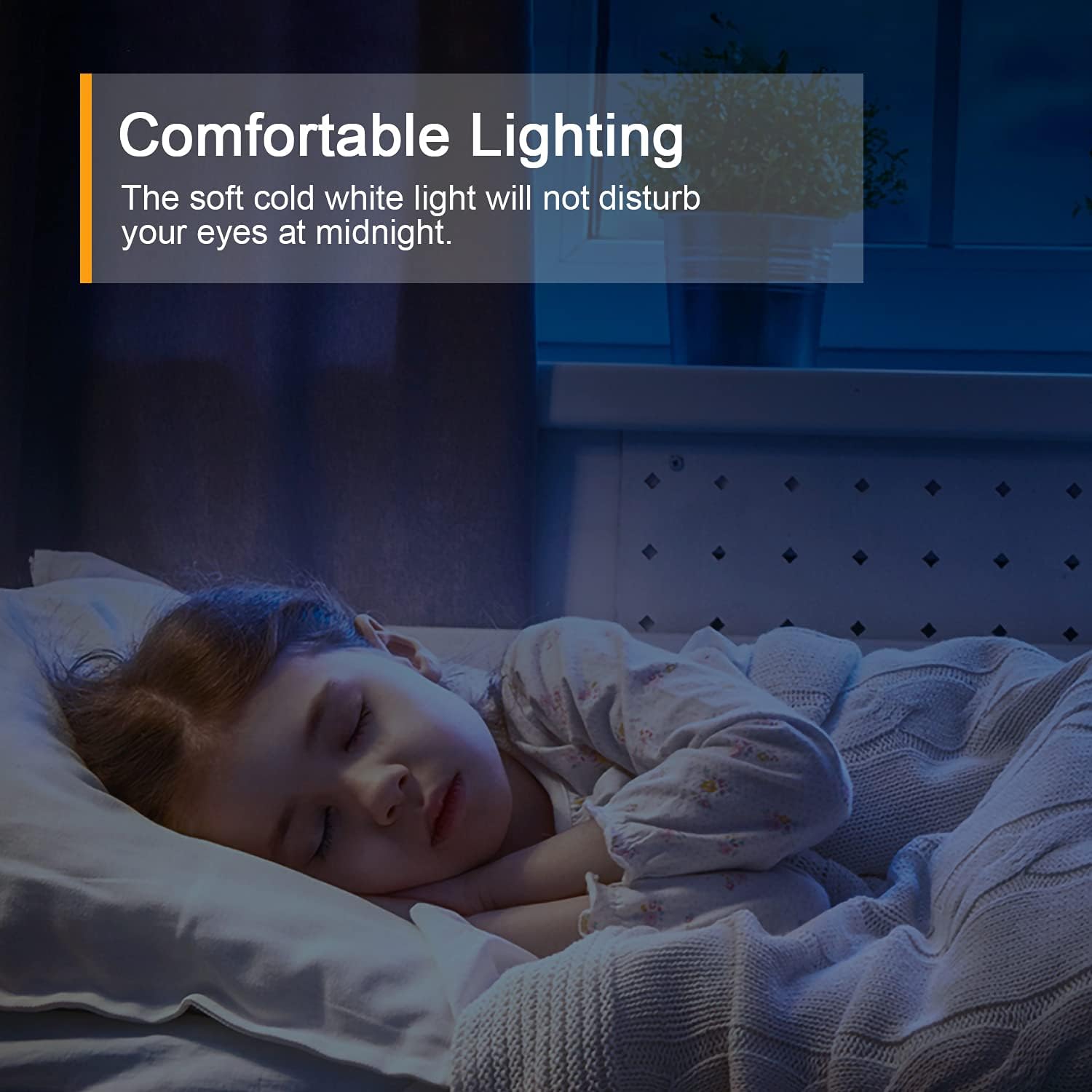 Night Lights Motion Sensor, LYRIDZ LED Plug-in Nightlight Super Bright 1-120LM Smart Cold White Light with Stepless Adjustable Brightness for Bedroom, Kitchen, Stairs, Hallway, 2 Pack - - 