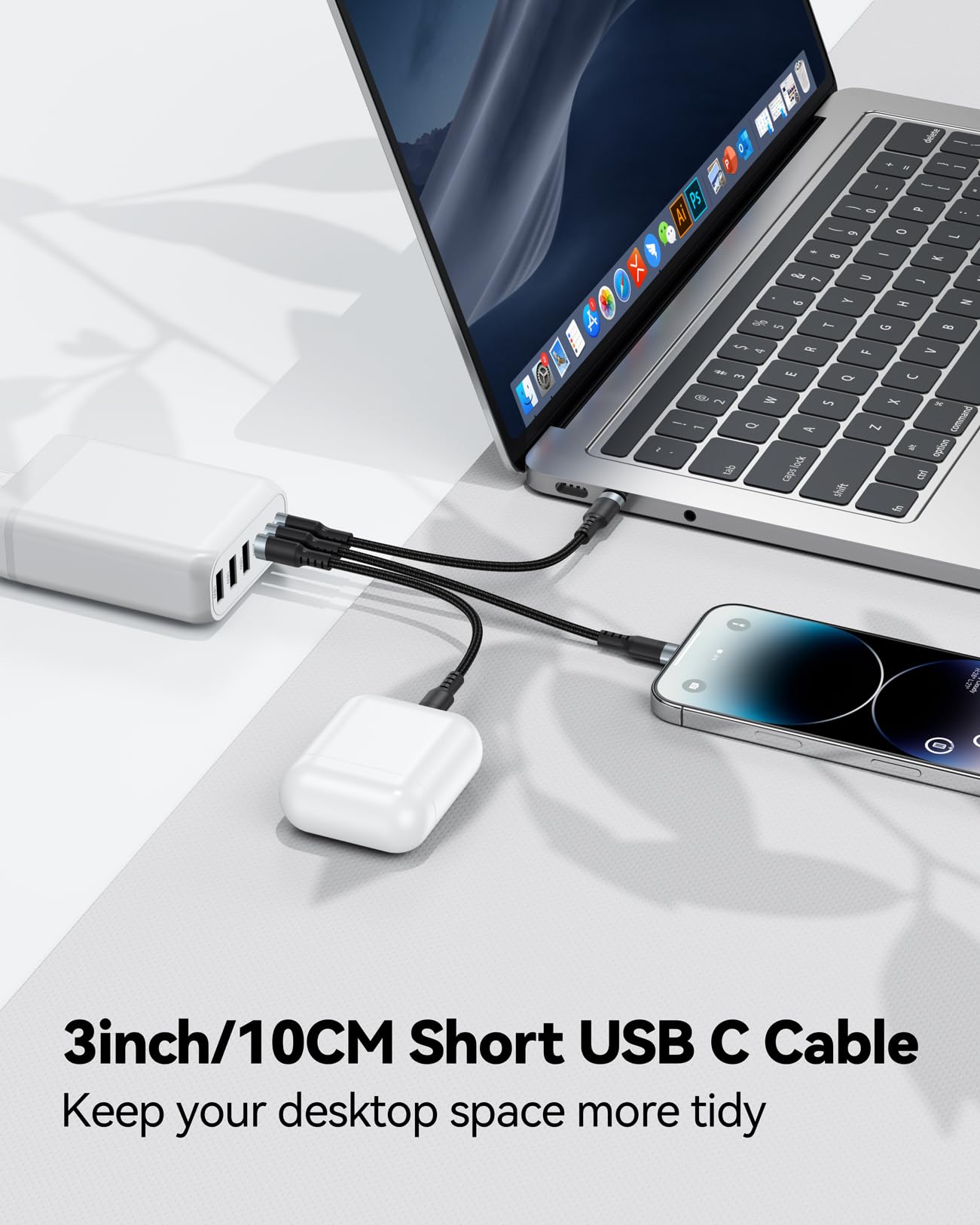 USB C Ladekabel CM65 (1, 3 Zoll)