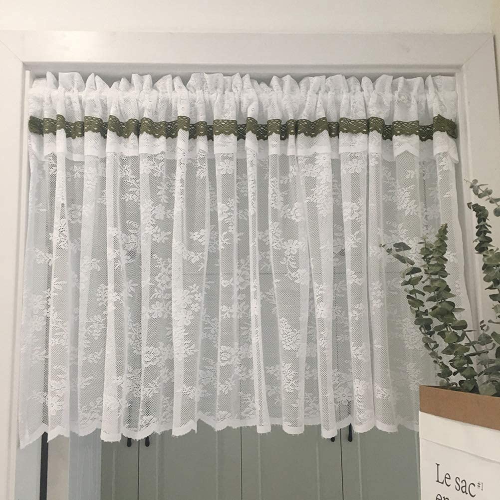 Media cortina de cocina blanca hecha a mano para dar calidez a tu ventana