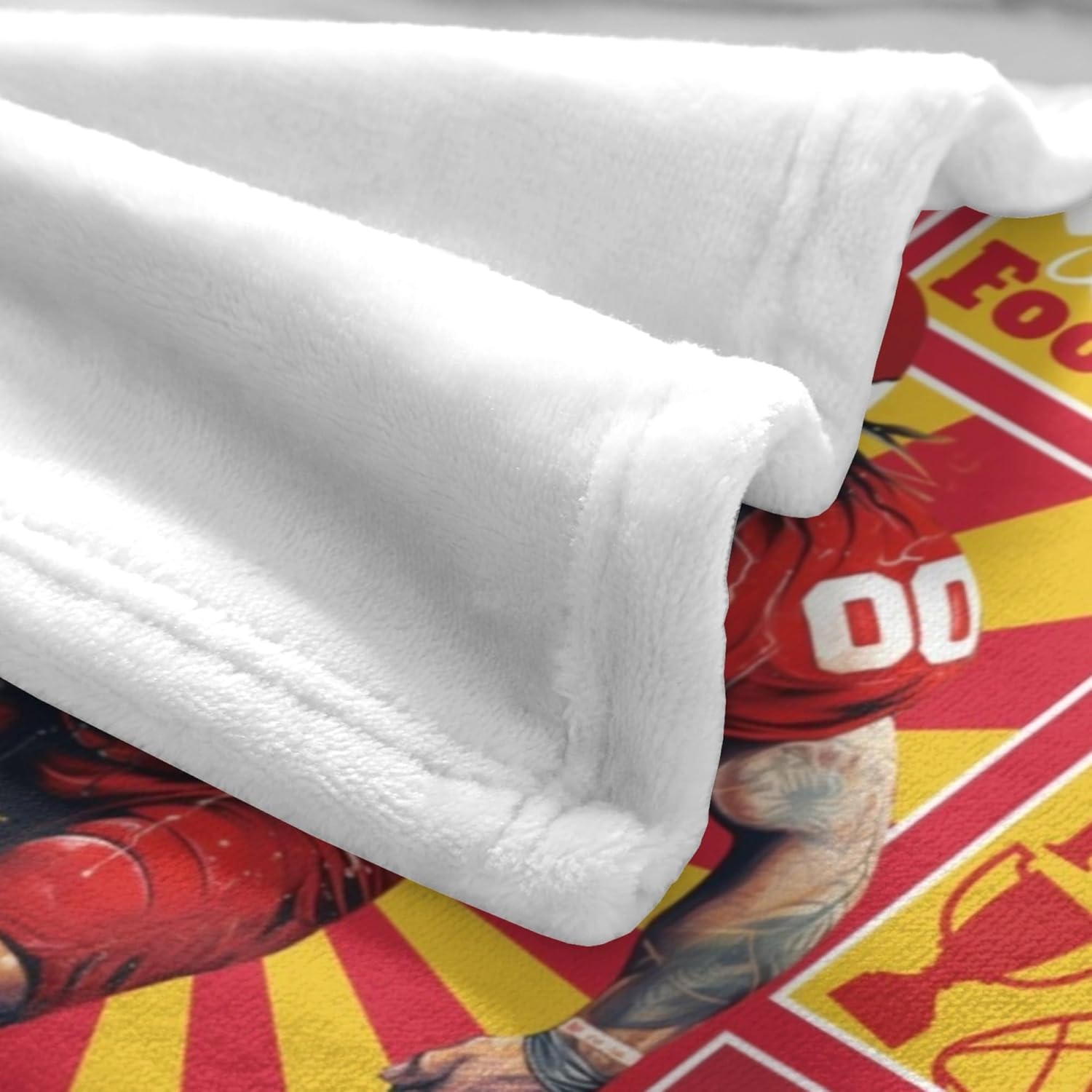 Football Style Football Throw Blanket Gift for Team Fans Soft Fleece Flannel Blanket 50"x60" - Image 2