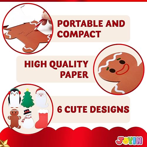 Miniatura 3 de JOYIN Paquete de 24 blocs de notas de personajes navideños, bloc de notas para notas, lista de tareas pendientes, planificador diario de papelería