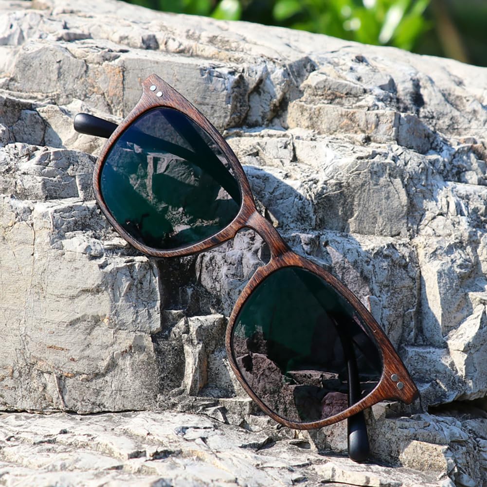 JIETIAN Gafas de presbiopía fotocrómica Inteligentes de los Hombres, Marco Ultra Ligero Retro HD Lector al Aire Libre / UV400,01,+2.0