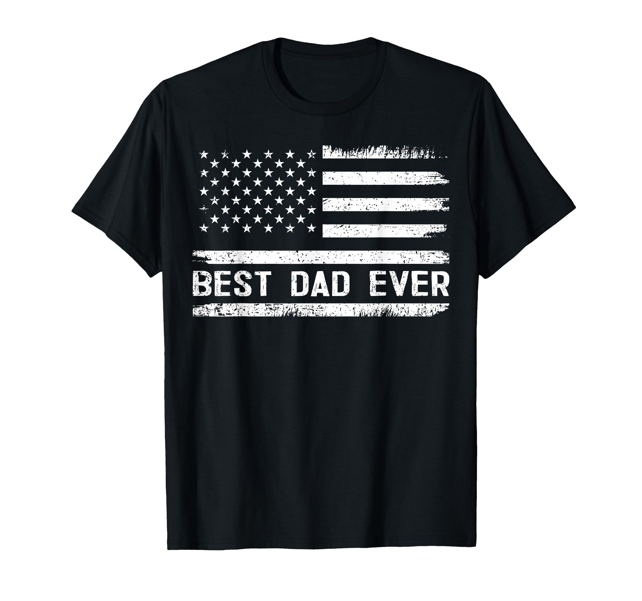 Best Dad Ever with US American Flag Gifts Fathers Day Dad T-Shirt