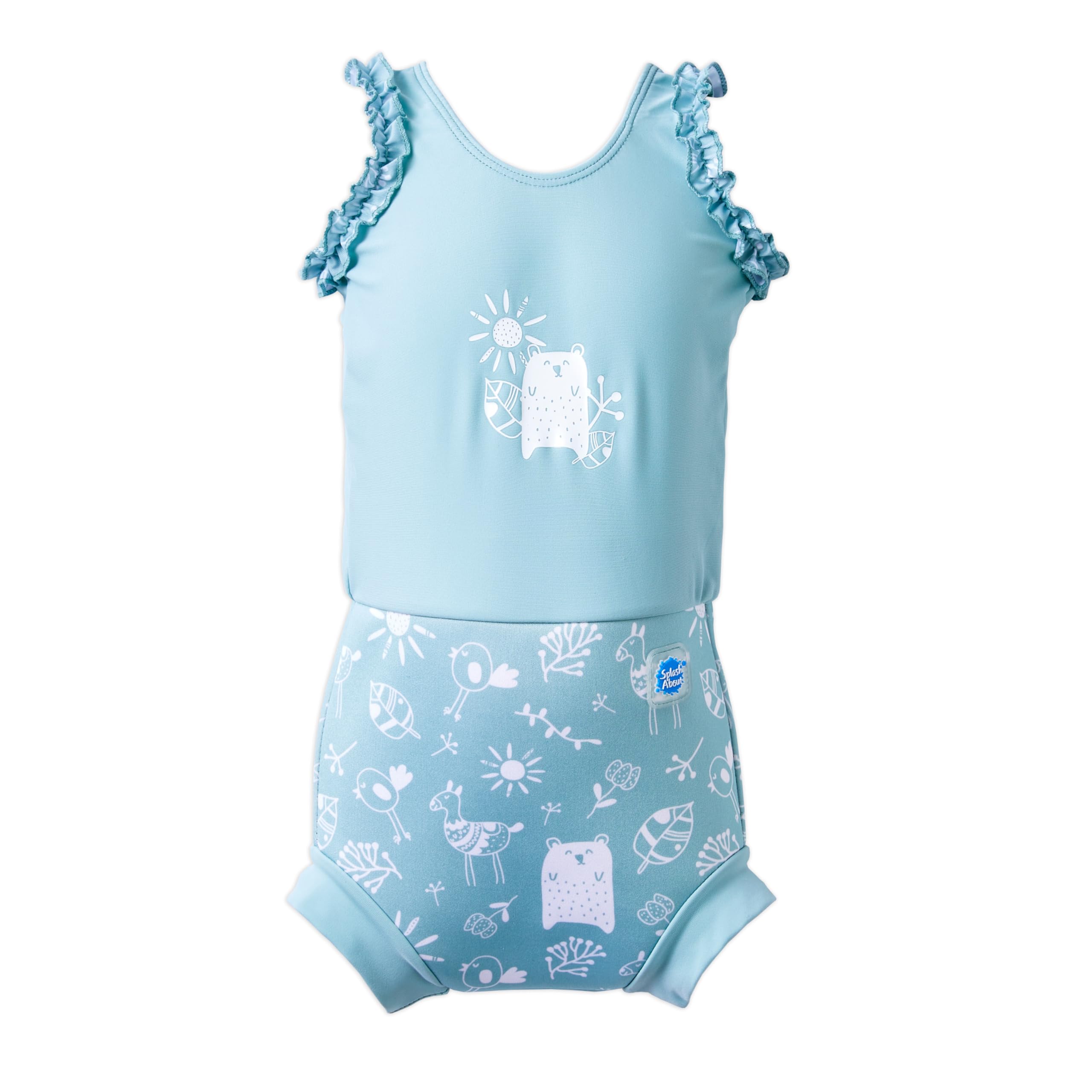 Splash About Happy Nappy Costume One Piece Swimsuit, Sunny Bear, 2-3 Years