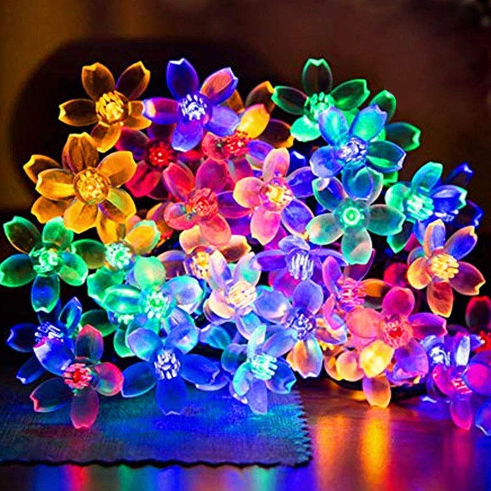 AWART Fairy String Lights Christmas Decorative Lights 33 feet 100 LEDs 8 Flash Modes Tail Plug Connectable Cherry Flower Decoration Novelty Light for Party, Patio, Chirstmas, Garden, Home and Garden