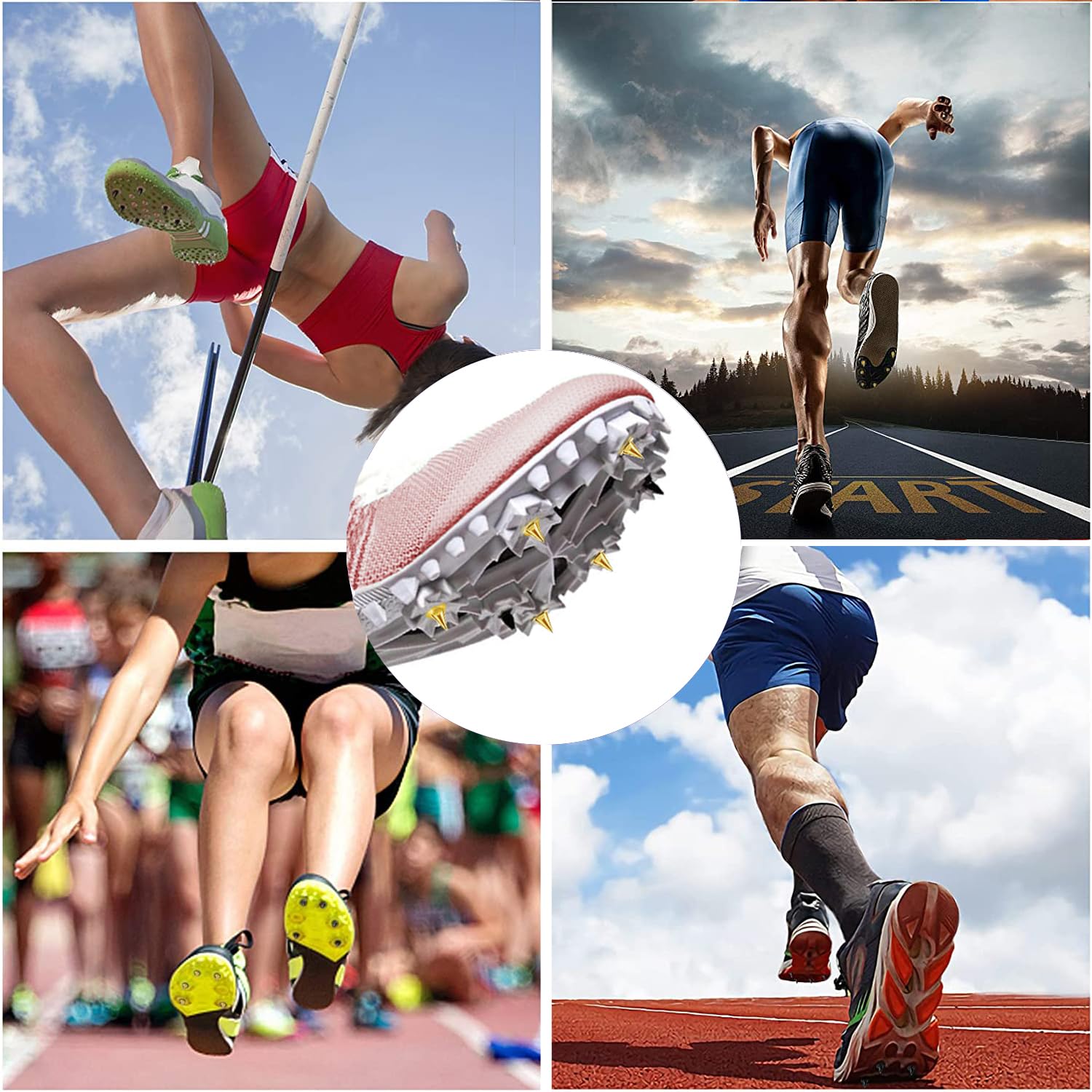 20 Pack Carbon Steel 1/4 Inch Replacement Running Shoes PATIKIL 1/4 ...