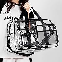 Vista 82 de Pequeña bolsa de gimnasio para mujer, bolsa de viaje con compartimento para zapatos