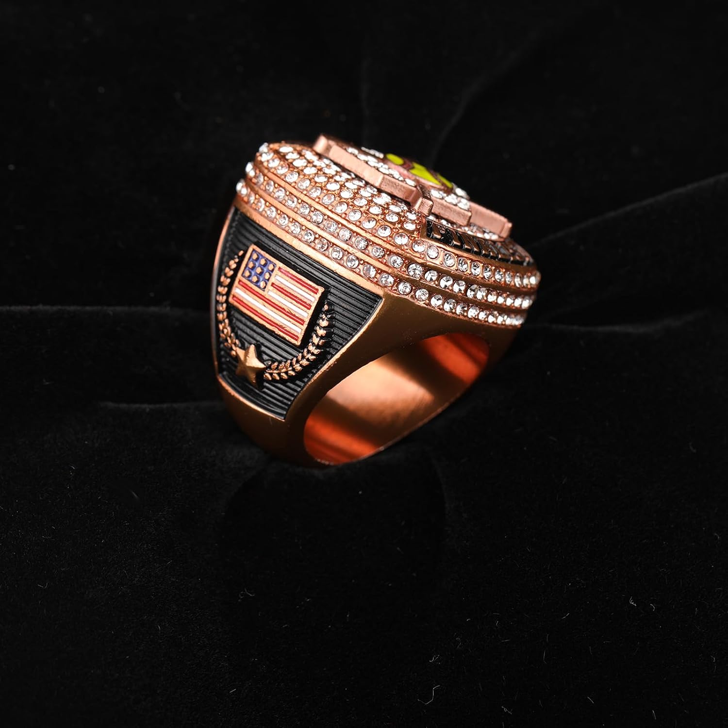 12 pcs Pack Softball Homeplate Championship Trophy Ring Award for Tournament Teams and palyers Awards Size 9.5 Gold Silver and Bronze