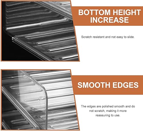 Miniatura 8 de COHEALI Stackable Desk Organizer Tray Transparent Wide Paper Holder for Office Desktop Storage Pet Material Document Organizer for Classroom and