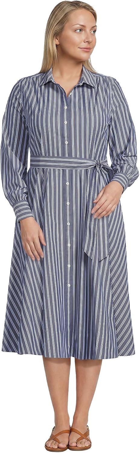 Lands' End Women's Poplin Perfect Shirt Dress