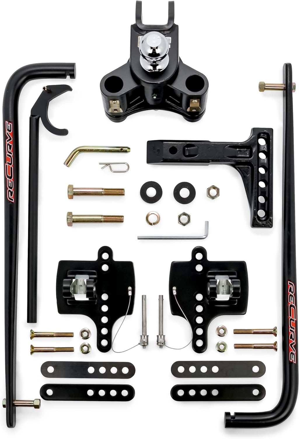 Camco Eaz-Lift ReCurve R6 1000lb Camper/RV Weight Distribution Hitch -Features Premium Adaptive Sway Control & 2-5/16" Hitch Ball w/15,000lb Max Rating - 1200lb Max Tongue Weight Rating (48733)