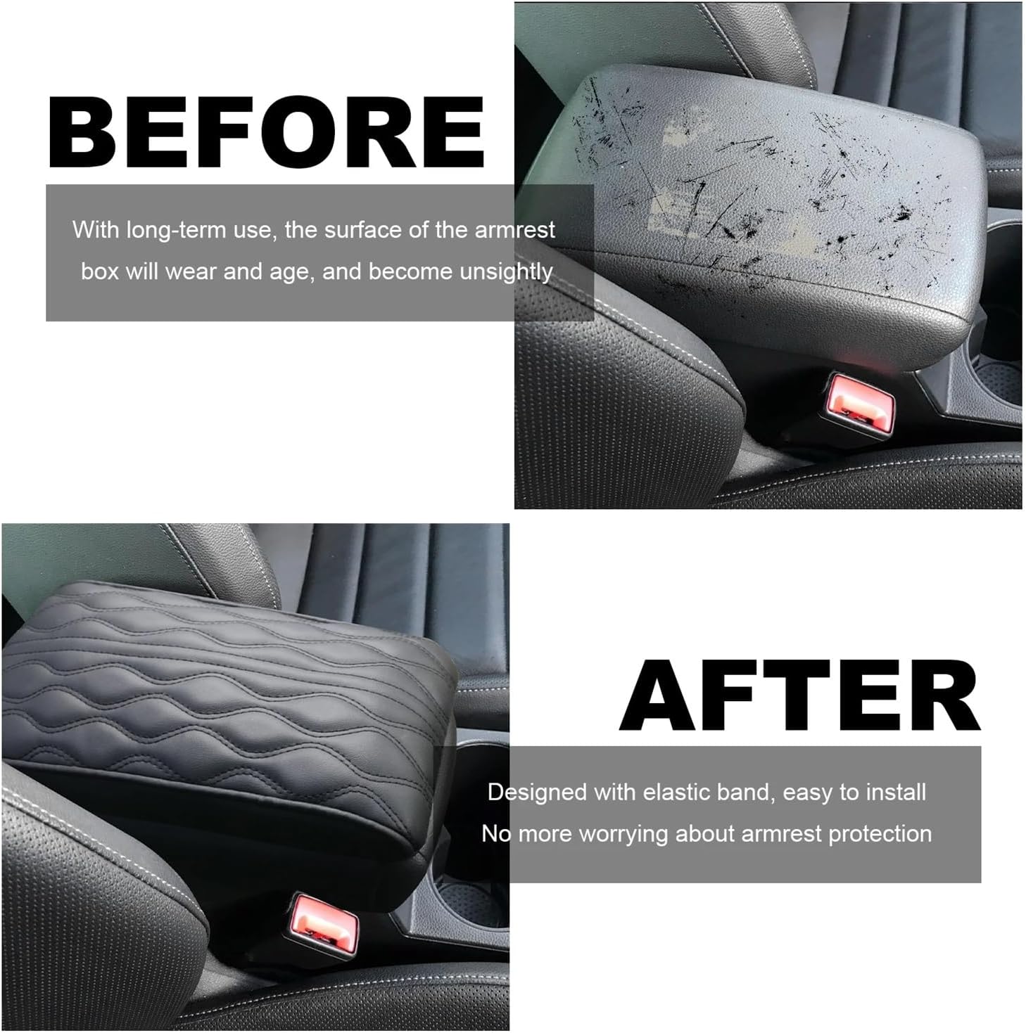 Car Armrest Box Cover Compatible with Ateca 2016-2022 Central Control Container Pad Auto Interior Dedication Protection Accessories