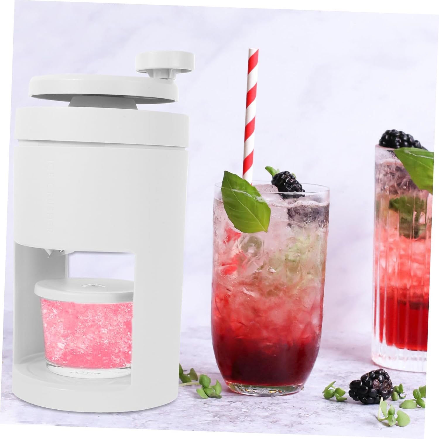 Manual Ice Shaver Machine Portable Maker for Crushed Ice Smoothies Drinks Reusable Design for Home and Dessert Stores