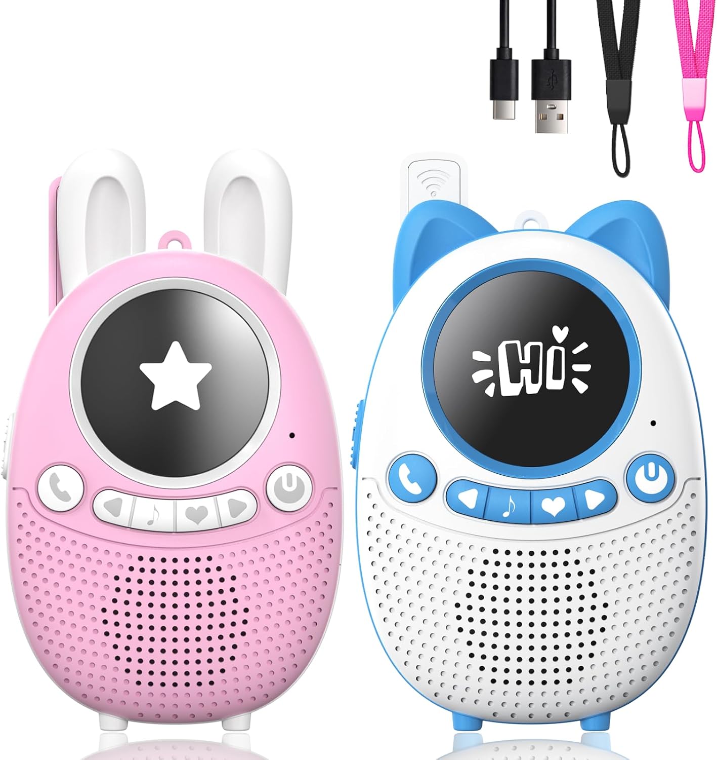 Gaswei Walkie Talkies for Kids,3 Channel Rechargeable Two Way Radios-2 Pack