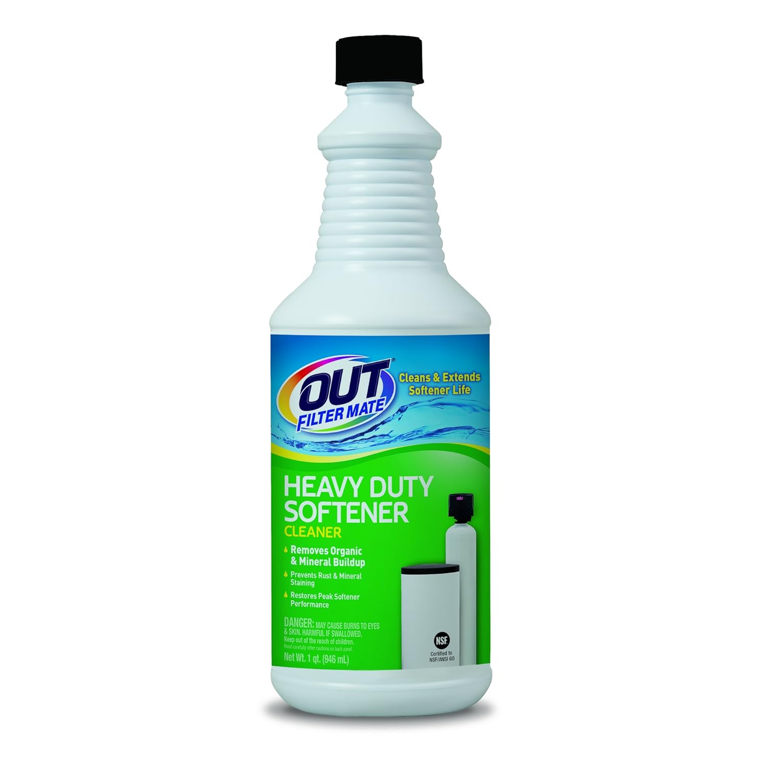 OUT Filter Mate Heavy Duty Water Softener Cleaner System Kit, Powerfully Removes Lime, Rust and