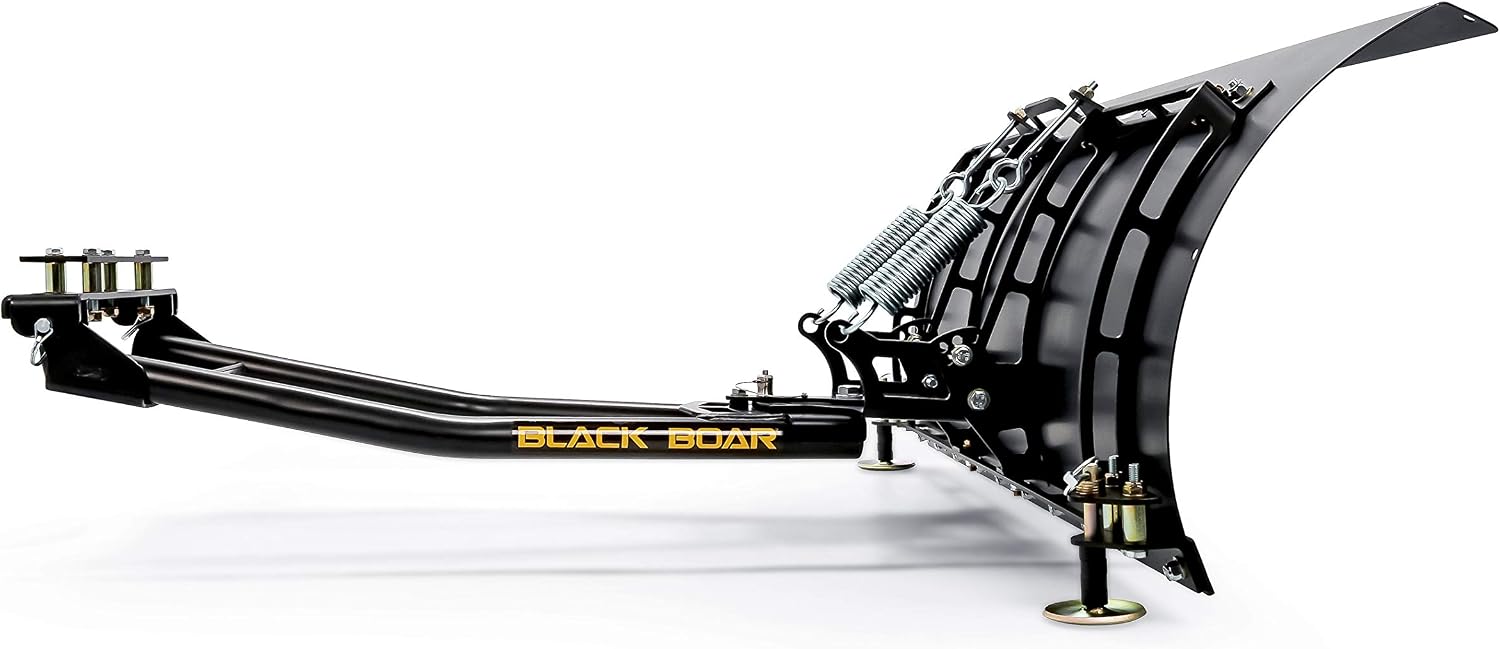 Black Boar Camco ATV Snow Plow Kit | Features a 48-inch Adjustable Straight Blade and Adjustable Tension Safety Trip Springs (66016)
