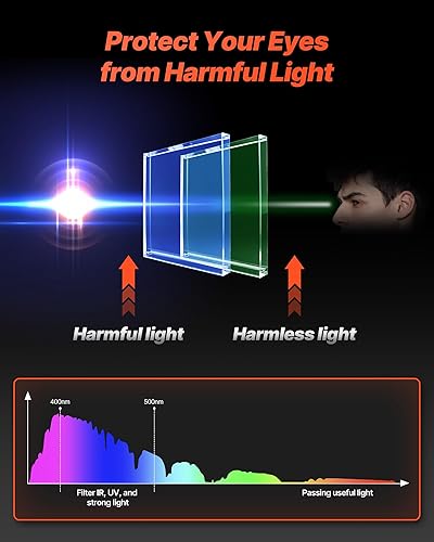 Miniatura 4 de VEVOR Casco de soldadura de oscurecimiento automático, capucha de soldadura de color verdadero de 3.66 x 1.69 pulgadas, máscara de soldador con
