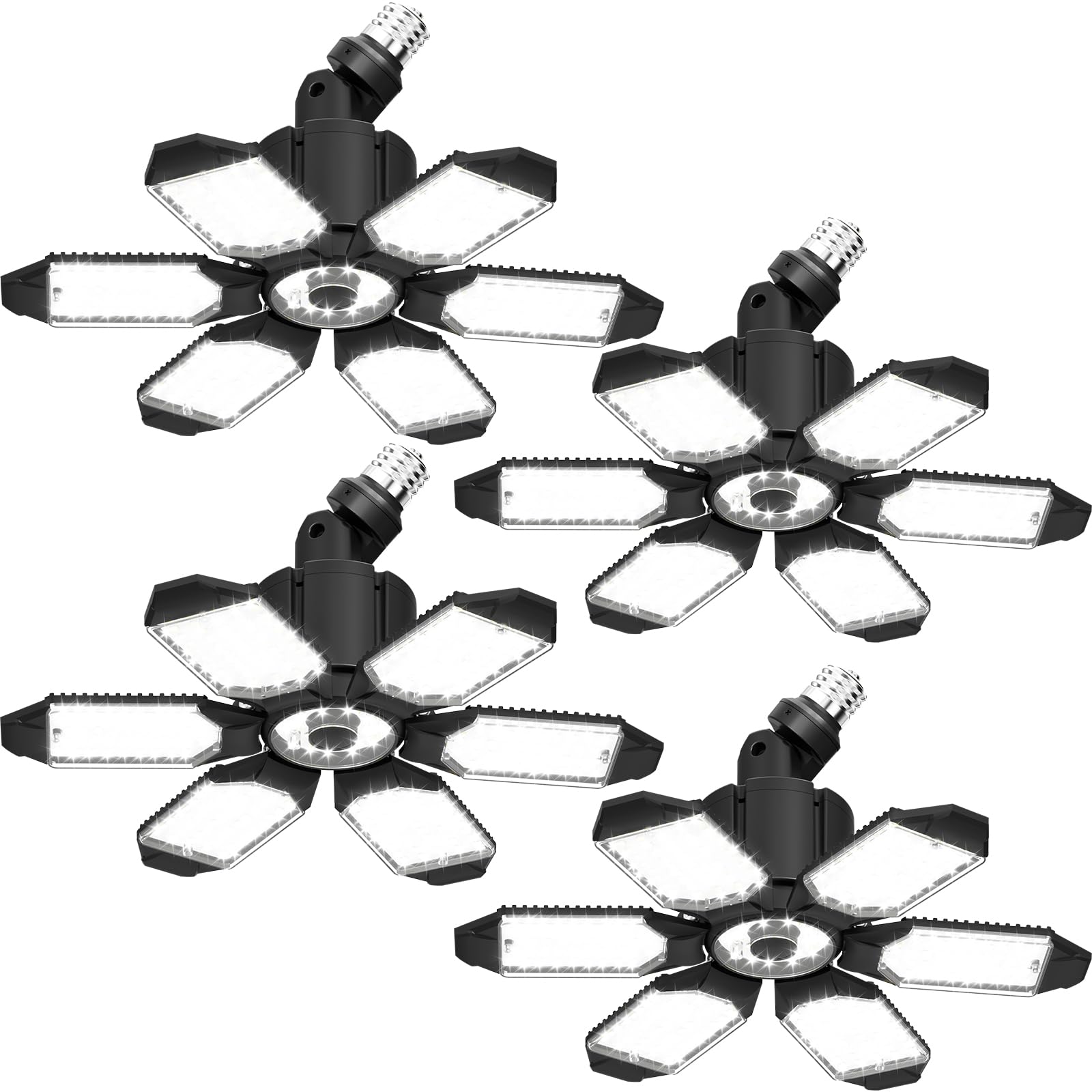 LED Garage Light Super Bright 15000LM LED Shop Ceiling Lights 6500K Garage Lighting 360 180 Adjustable Basement Lights