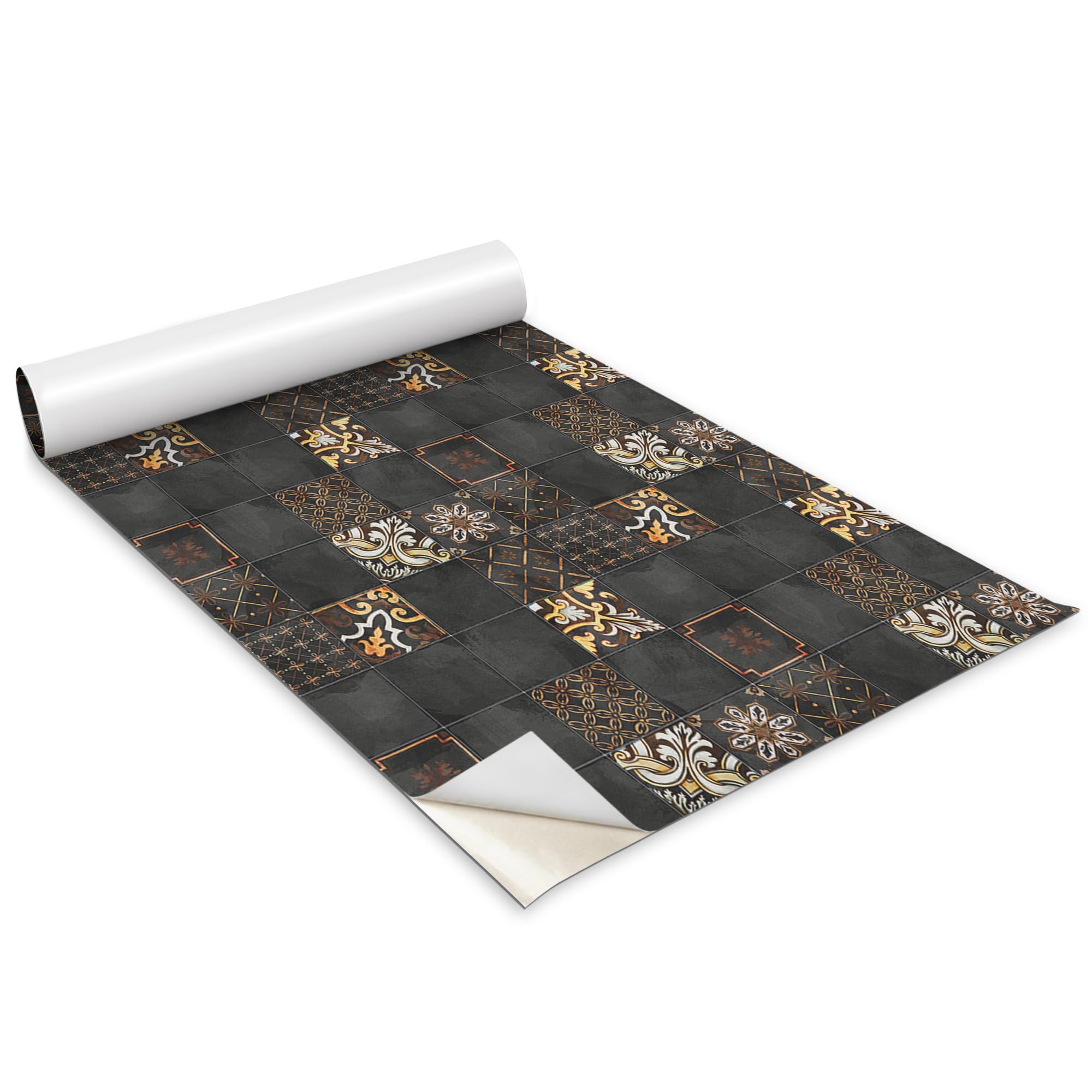Papier peint rouleau pour meuble et plan de travail | Sticker autocollant petits carreaux 100x50
