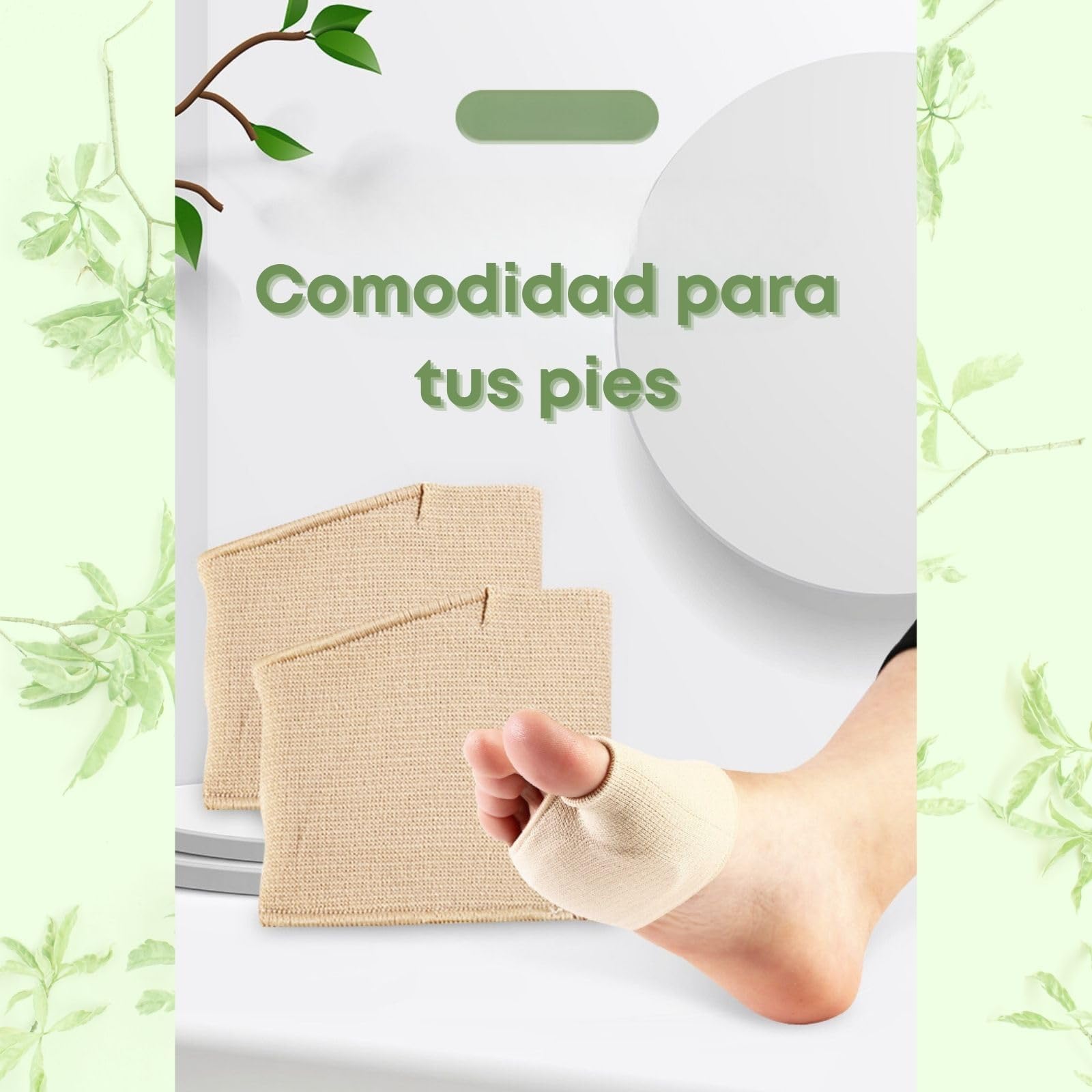 Almohadillas Metatarsianas, 2 Pares Plantillas Metatarsalgia y Almohadillas para Pies con Gel, Protector de Antepié para Reducir Presión al Caminar, Mujer y Hombre. Talla 35-39