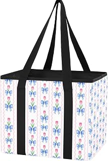 Trunk Organizer for Women Men, Waterproof Collapsible Car Organizers and Storage with Reinforced Handles & Removable PE Board for SUV Sedan Truck, Multi-Purpose Storage Tote Bag Aesthetic Preppy Vinta