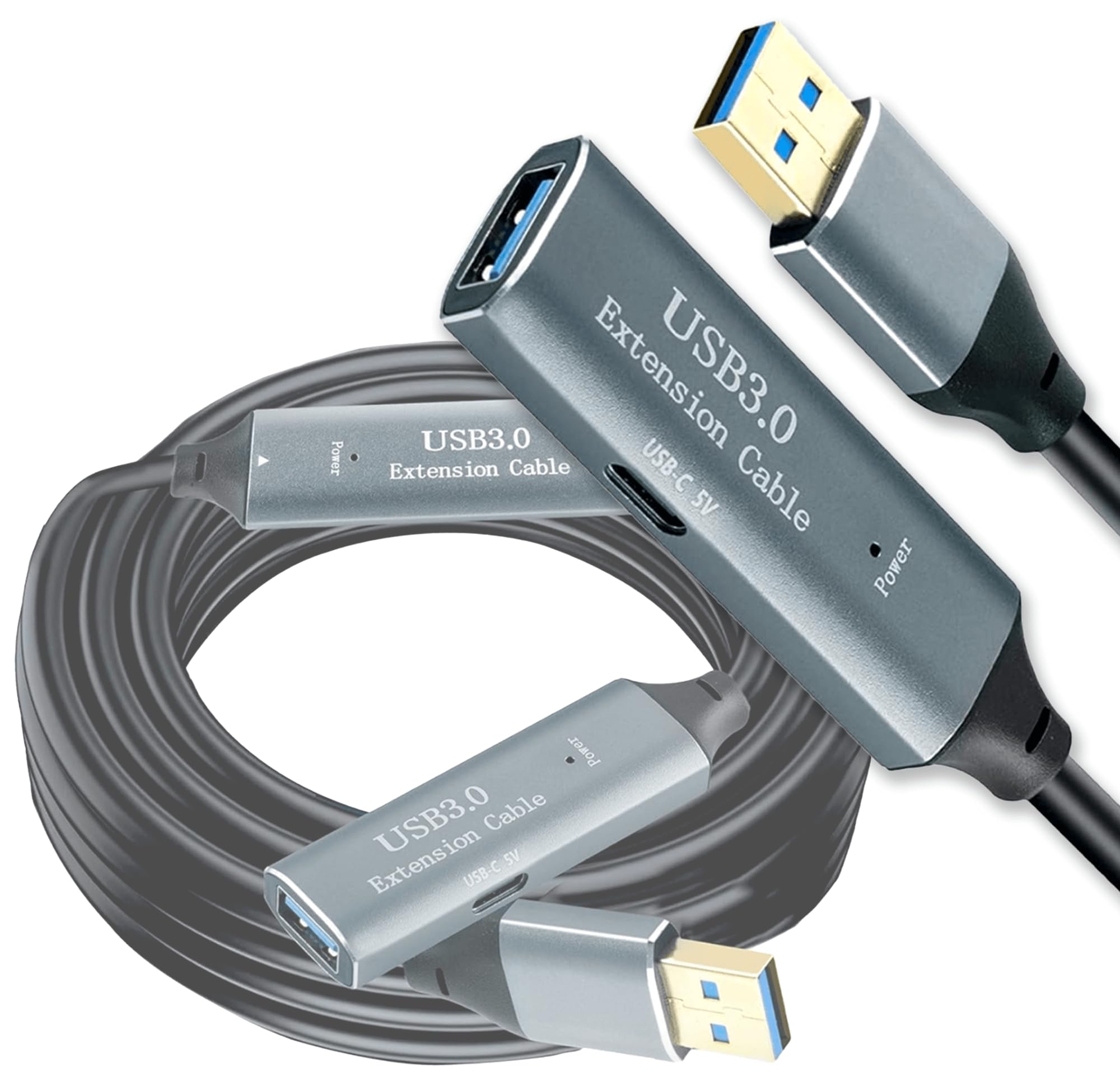 Reagle Active Extender Kabel USB-A 10M USB 3.2 Gen1 5 Gbps Verstärker A Stecker auf A Buchse plug and play für Kartenlesegerät,Tastatur, Drucker, Scanner, Kamera
