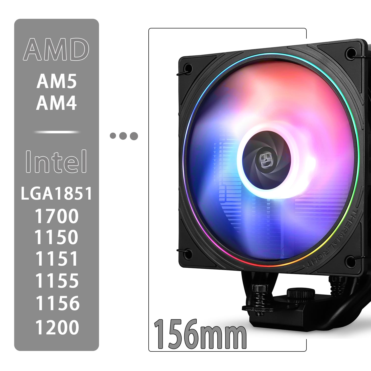 TR-Thermalright Assassin Spirit 120 EVO CPU Kühler-4 Heatpipes, leiser 120mm PWM Lüfter-ARGB, für AMD AM4 AM5,Intel LGA1851/1700/115x/1200,PC Kühler