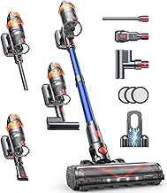 Cordless Vacuum Cleaner, 650W 55KPA 70Min with Extra Mattress Cleaning Tool, Stick Vacuum Cleaners for Home, Self-Standing, Wall Mount Charging, Rechargeable Vacuum Cordless for Floor Pet Hair Carpet