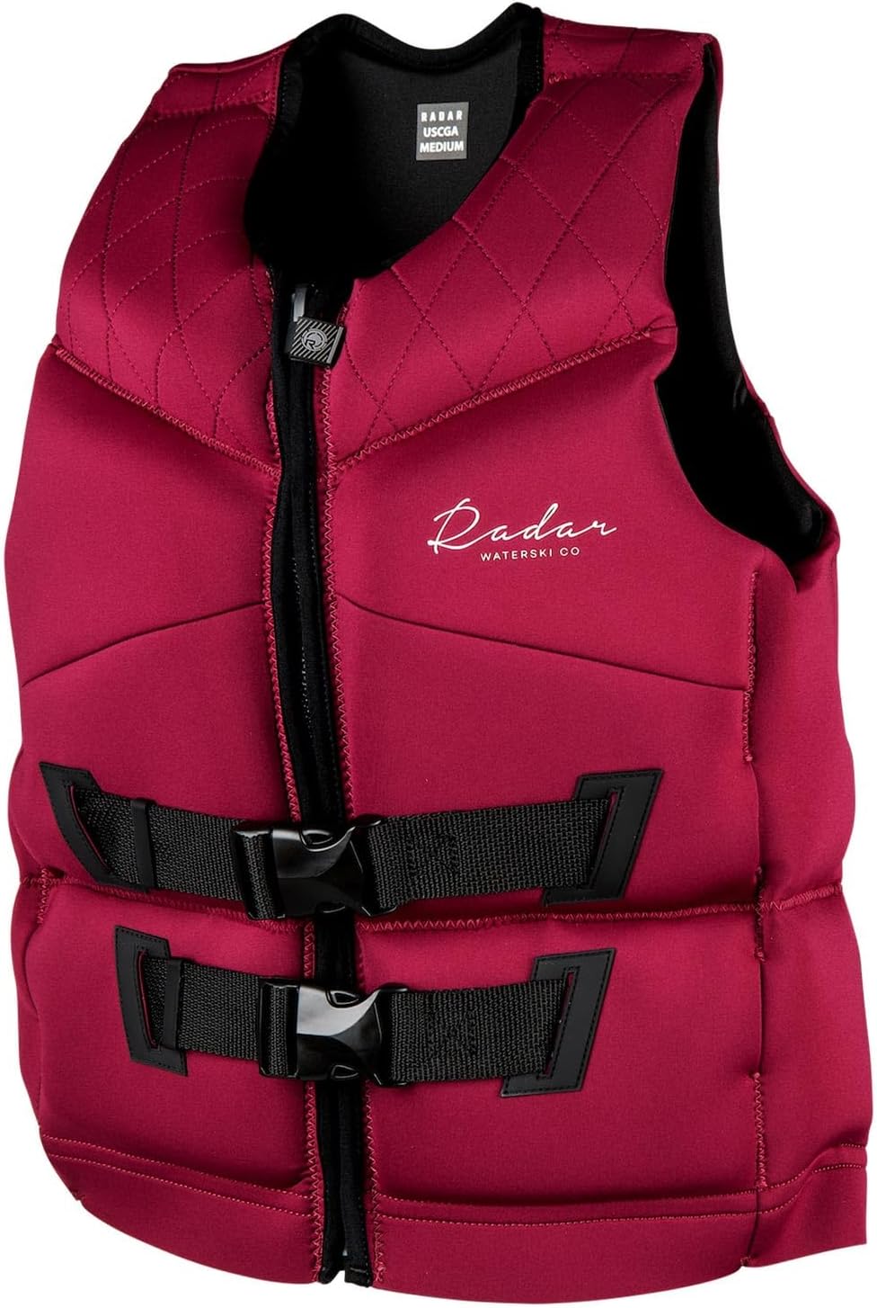 RADAR Women's Cameo 3.0 CGA Life Vest | 2-Way Stretch Neoprene Watersports Vest for Waterskiing, Wakeboarding | Lightweight Foam, Water-Resistant Liner, Front Zip & Dual Buckles