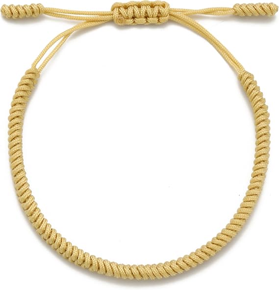 LUCKY BUDDHIST Handmade Bracelet + Buddhist Gift! Tibetan Good Luck String Armband. for Women, Men, Teens. Adjustable Size! Friendship Present. Handcrafted Rope Woven Chakra Wristband
