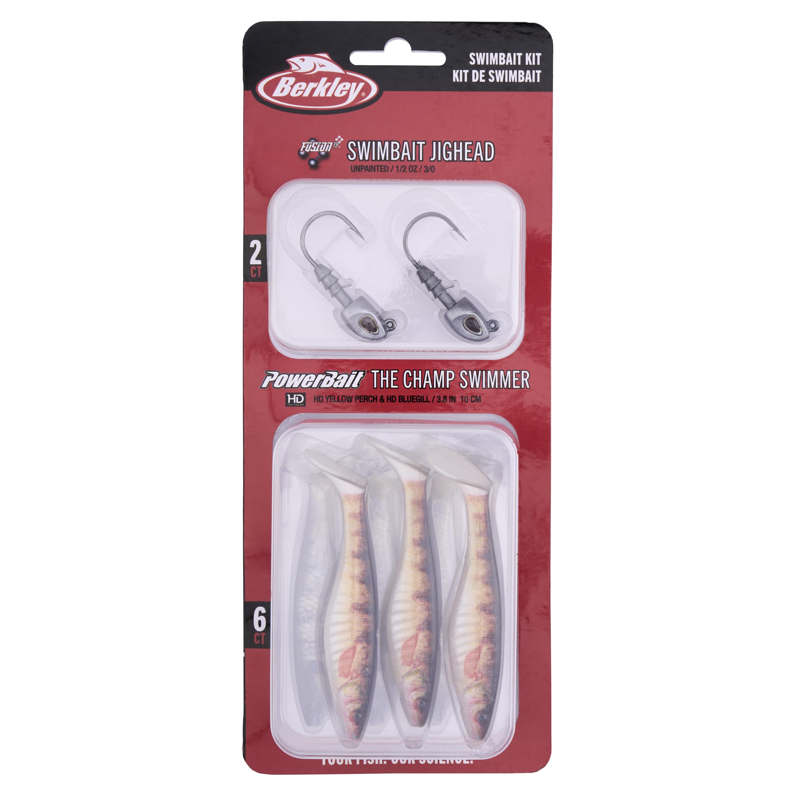 The Champ Swimmer Kit-HD Yel Perch and HD Bluegill-3.8"