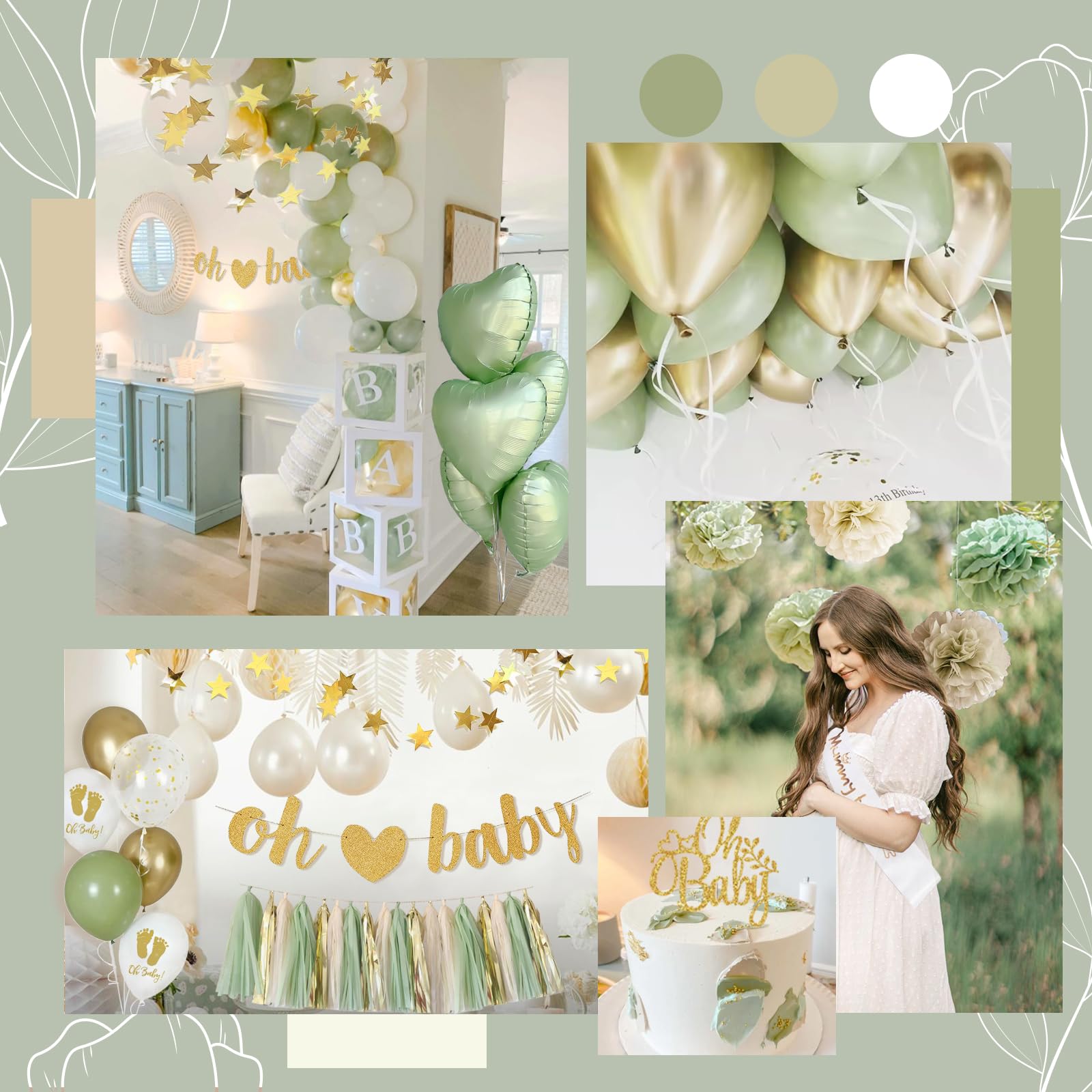 Ghirlanda Baby Shower 'Baby Shower' Con Corda 5 Metri - Decorazione Di Carta Rosa Con Cuori Per Festa In Casa, Da Personalizzare