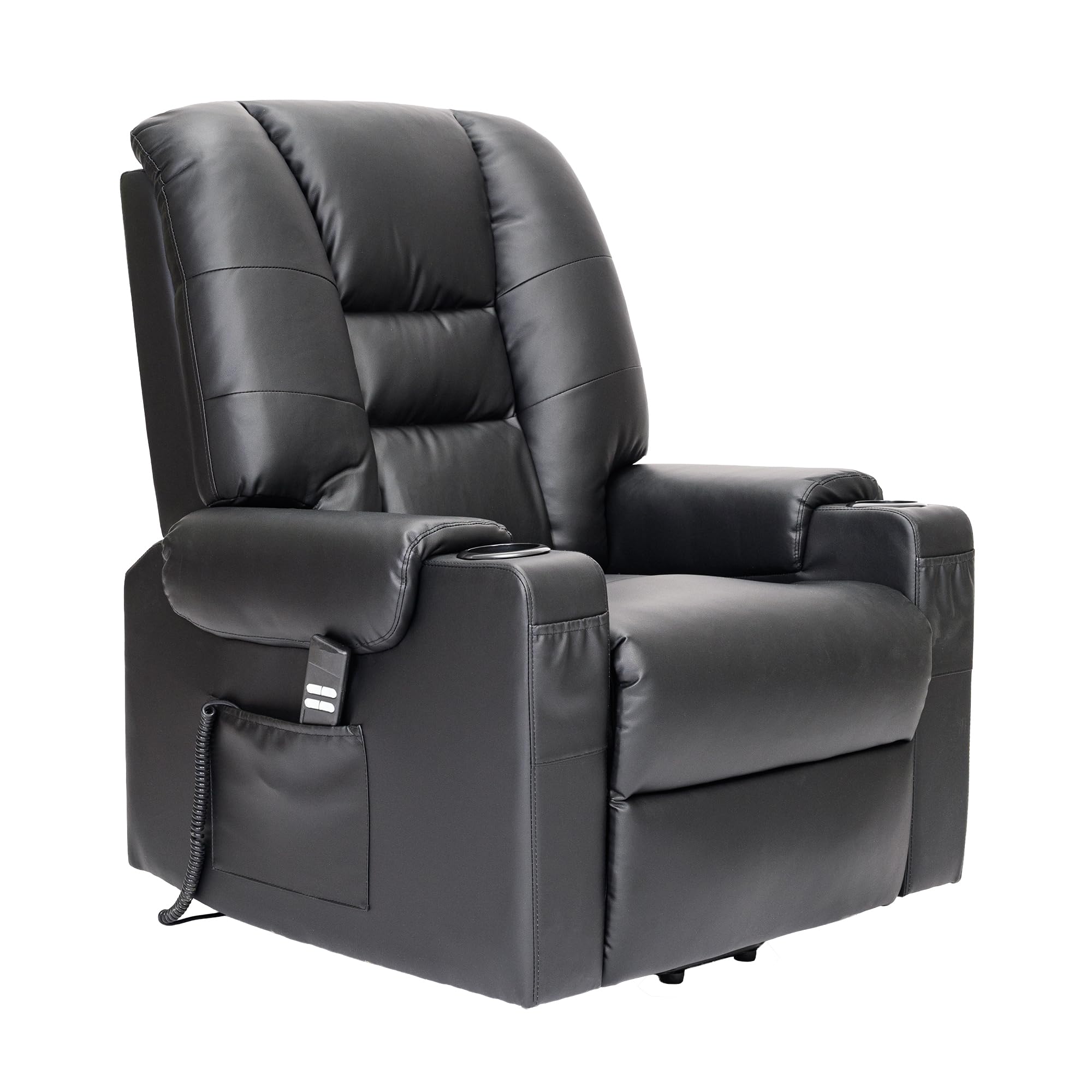 POLTRONE ITALIA Bonny Detraibile 19% Poltrona Relax Alzapersona 2 motori, reclinazione indipendente schienale pediera. Vibromassaggio Seduta indeformabile Nero