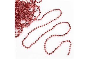 Artificial SANNO Christmas Tree Red Pearls Beads Garland Home Holiday Decor